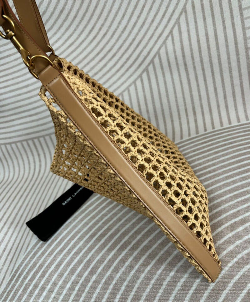 Saint Laurent Oxalis Bag In Raffia Macrame